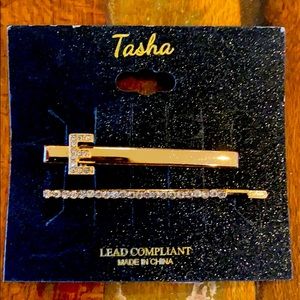 Tasha Initial “E” Crystal hairpin set- NWT